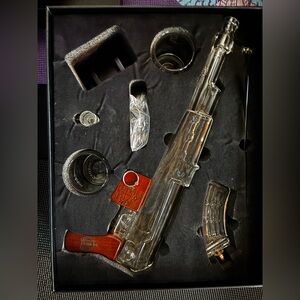 Glass AK-47 Style decanter set